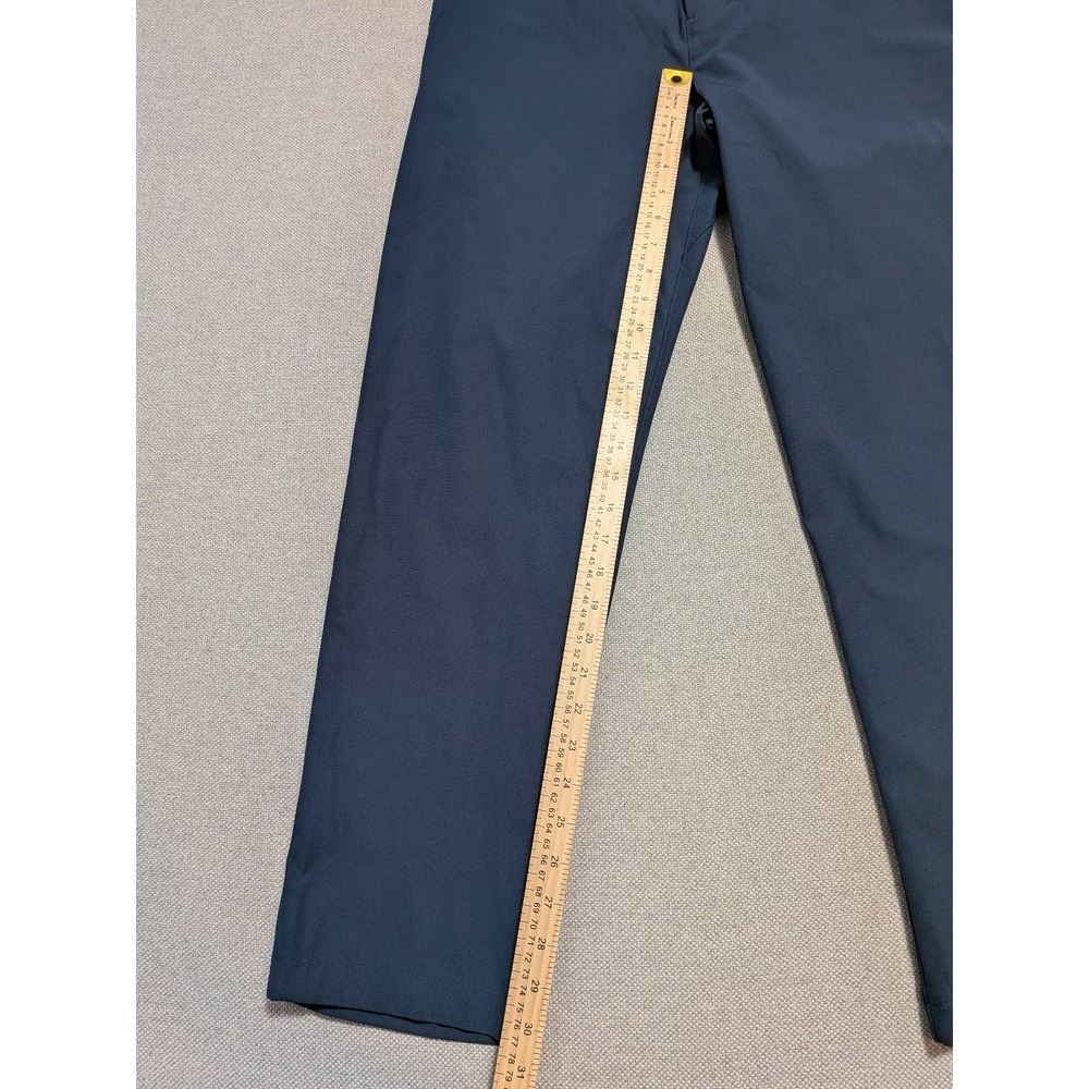 Lululemon Mens Pants Navy 33x30 Woven Stretch Breathable Slim 33x30.5 Flat Front - Picture 5 of 8